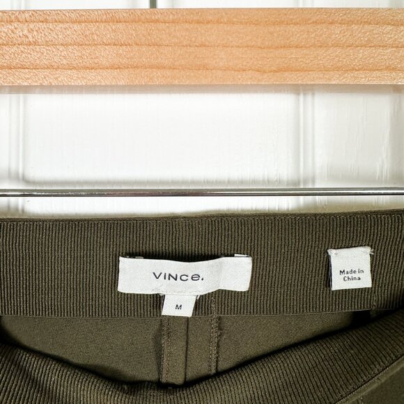 Vince Stitch Front Legging Womens Size M Green Ankle Zip Side Stretch Cl… - Picture 4 of 10